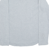 REEBOK Womens T-Shirt Grey Long Sleeve V-Neck S