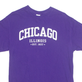 GILDAN Chicago Illinois Mens T-Shirt Purple USA M