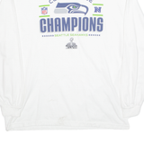 NFL Seattle Seahawks Mens T-Shirt White Long Sleeve USA XL