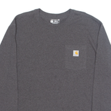CARHARTT Mens T-Shirt Grey Long Sleeve XL