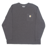 CARHARTT Mens T-Shirt Grey Long Sleeve XL