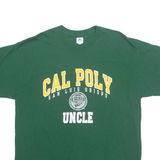RUSSELL ATHLETIC Cal Poly San Luis Obispo UNCLE Mens T-Shirt Green USA XL