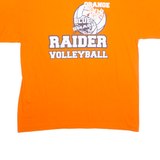 GILDAN Orange Crush Blue Smash Raider Volleyball Mens T-Shirt Orange USA XL