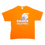 GILDAN Orange Crush Blue Smash Raider Volleyball Mens T-Shirt Orange USA XL