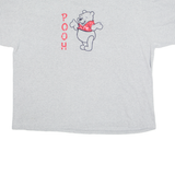 DISNEY STORE Winnie The Pooh Womens T-Shirt Grey 90s USA 2XL