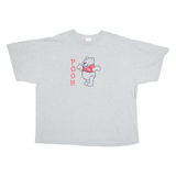 DISNEY STORE Winnie The Pooh Womens T-Shirt Grey 90s USA 2XL