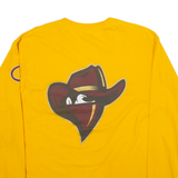 CHAMPION Mens T-Shirt Yellow Long Sleeve M