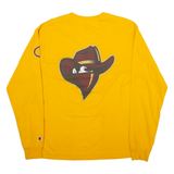 CHAMPION Mens T-Shirt Yellow Long Sleeve M
