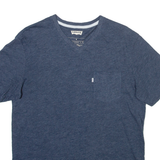 LEVI'S Mens T-Shirt Blue V-Neck M