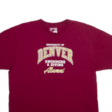 ADIDAS University Of Denver Mens T-Shirt Maroon USA XL