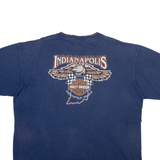 HARLEY DAVIDSON Mens Biker T-Shirt Blue 2XL