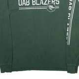 CHAMPION Mens T-Shirt Green Long Sleeve M