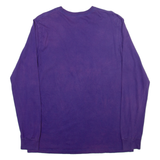 NIKE Mens T-Shirt Purple Long Sleeve L