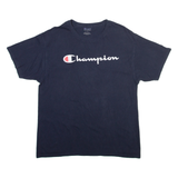 CHAMPION Mens T-Shirt Blue L