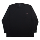 DICKIES Mens T-Shirt Black Long Sleeve 2XL