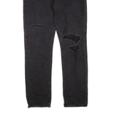 LEVI'S 501 Jeans Distressed Womens Black Regular Straight W31 L32