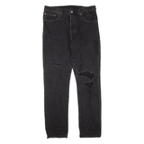 LEVI'S 501 Jeans Distressed Womens Black Regular Straight W31 L32