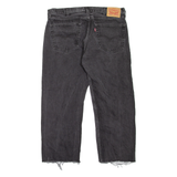 LEVI'S 505 Jeans Mens Black Regular Straight W38 L24