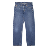 LEVI'S 505 Jeans Mens Blue Regular Straight Stone Wash W34 L32