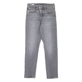 LEVI'S 501S Jeans BIG E Womens Grey Skinny Straight Stone Wash W25 L28