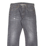 LEVI'S 501 Jeans Mens Grey Regular Straight Stone Wash W31 L29