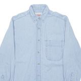 WRANGLER Mens Denim Shirt Blue Long Sleeve M