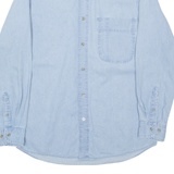 WRANGLER Mens Denim Shirt Blue Long Sleeve M