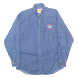 HARD ROCK CAFE Puerto Vallarta Mens Denim Shirt Blue Long Sleeve M