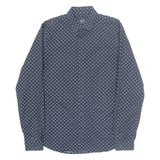 ARMANI EXCHANGE Mens Shirt Blue Crazy Pattern Long Sleeve S