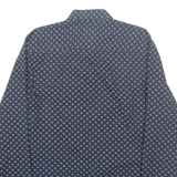 ARMANI EXCHANGE Mens Shirt Blue Crazy Pattern Long Sleeve S