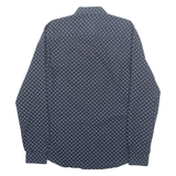 ARMANI EXCHANGE Mens Shirt Blue Crazy Pattern Long Sleeve S