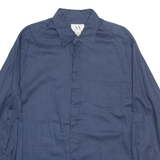 ARMANI EXCHANGE Mens Plain Shirt Blue Long Sleeve L