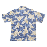WFF Mens Hawaiian Shirt Blue Floral L
