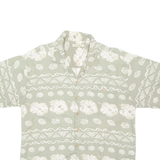 SUMMA Mens Hawaiian Shirt Green Floral XL