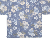 OO SPOONS Mens Hawaiian Shirt Blue Floral XL