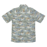 BATIK BAY Mens Hawaiian Shirt Grey Crazy Pattern S
