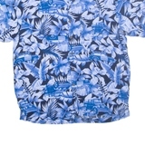 PANAMA JACK Mens Hawaiian Shirt Blue Floral L