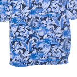 PANAMA JACK Mens Hawaiian Shirt Blue Floral L
