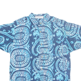 TAGRAG Mens Hawaiian Shirt Blue Crazy Pattern M