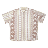 COOKE STREET Mens Hawaiian Shirt Beige Crazy Pattern XL