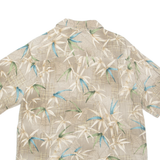 CROFT & BARROW Mens Hawaiian Shirt Brown Floral M