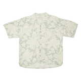 PARADISE COVES Mens Hawaiian Shirt Green Floral XL