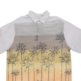 BATIK BAY Mens Hawaiian Shirt Grey Floral L