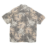 CARIBBEAN JOE Mens Hawaiian Shirt Grey Floral M