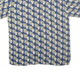 URBAN WORKS Mens Shirt Blue Crazy Pattern XL