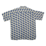 URBAN WORKS Mens Shirt Blue Crazy Pattern XL