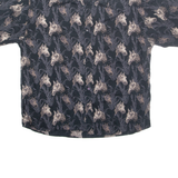 BRIT & BRIDLE Mens Shirt Black Crazy Pattern XL