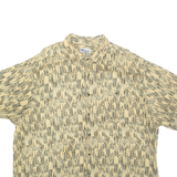 UNITED Mens Shirt Beige Crazy Pattern 2XL