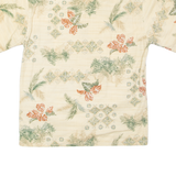 PIERRE CARDIN Mens Hawaiian Shirt Beige Floral M