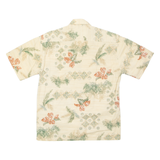 PIERRE CARDIN Mens Hawaiian Shirt Beige Floral M